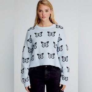 PacSun L.A. Hearts Butterfly Crop Sweater